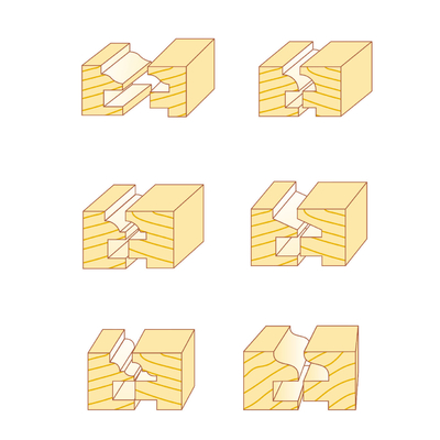 2PC Matched Rail And Stile Set Shank 1/2'' For Fitting Rail And Stile Doors