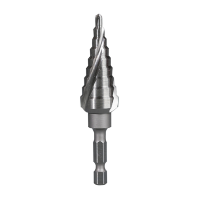 Impact 4-30mm HSS Step Drill Two Spiral Flute 1/4 Inch Hex Quick Change Shank