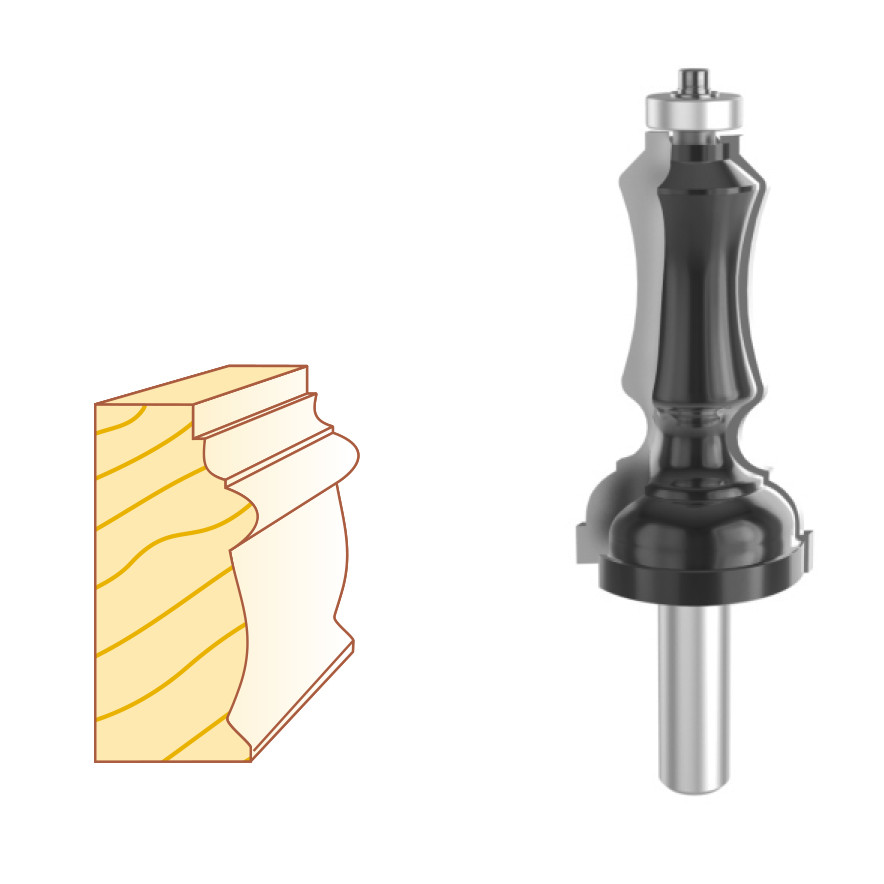 Mitered Door Frame Bits For Mirror Frames, Crown Moldings, Chair Rails